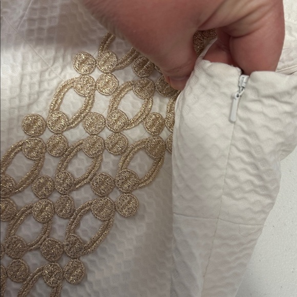 Lilly Pulitzer White Dress with Gold Accents - Picture 5 of 5